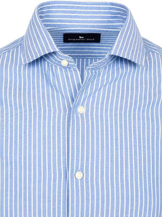 Steppin' Out Oxford Overhemd Stripe Blauw