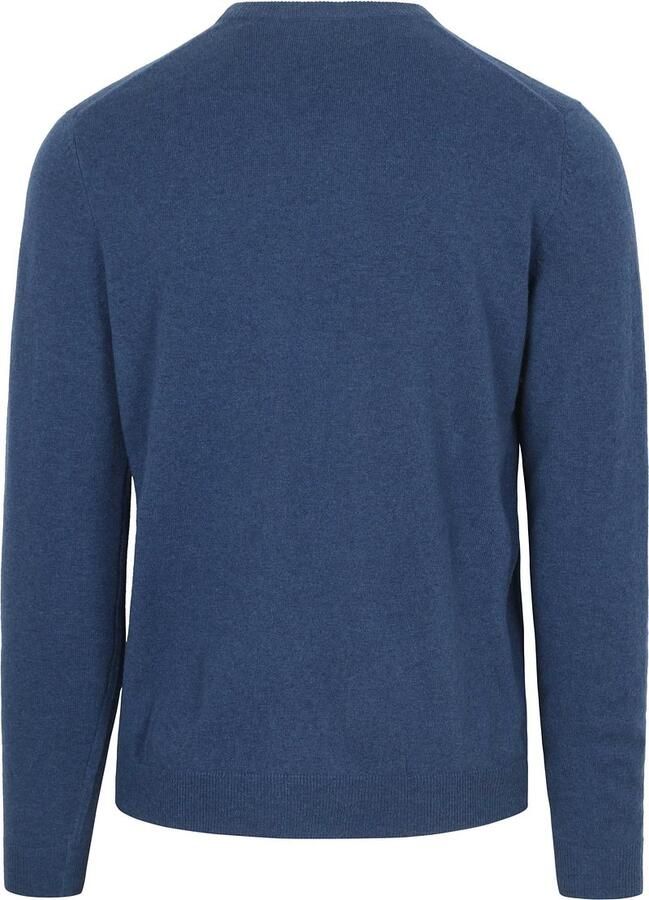 Steppin' Out Pullover V-hals Merinowol Mid Blauw - Foto 3