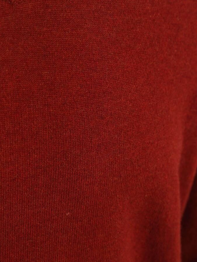 Steppin' Out Pullover V-hals Merinowol Rood - Foto 3
