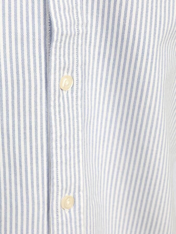 Steppin' Out Short Sleeve Overhemd Oxford Yale Streep Lichtblauw - Foto 4