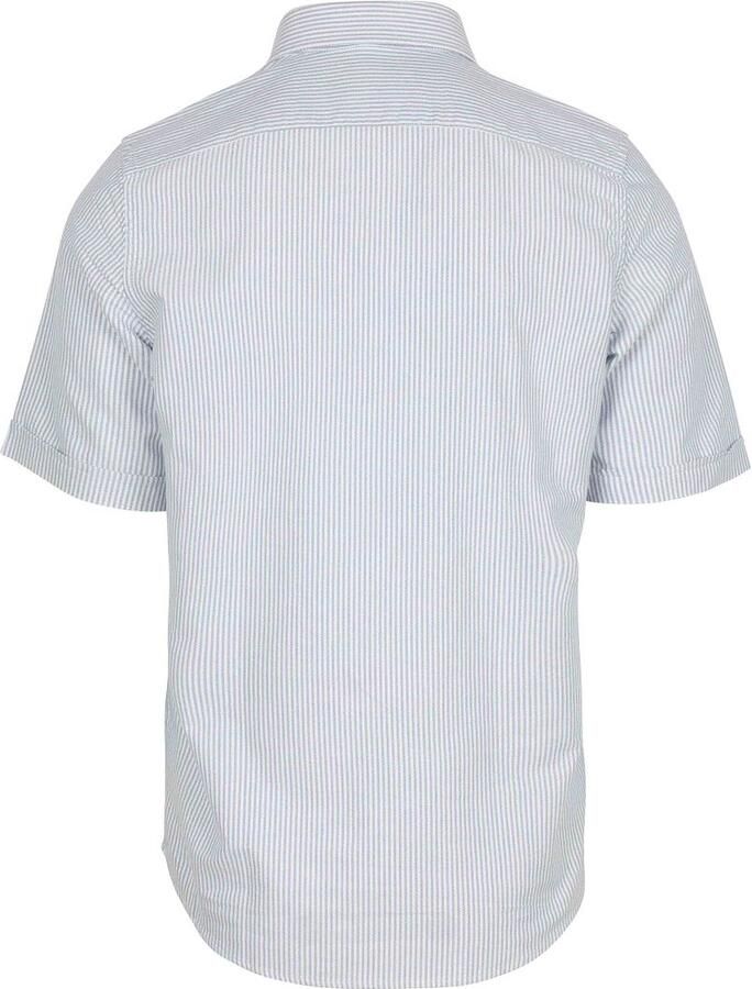 Steppin' Out Short Sleeve Overhemd Oxford Yale Streep Lichtblauw - Foto 2