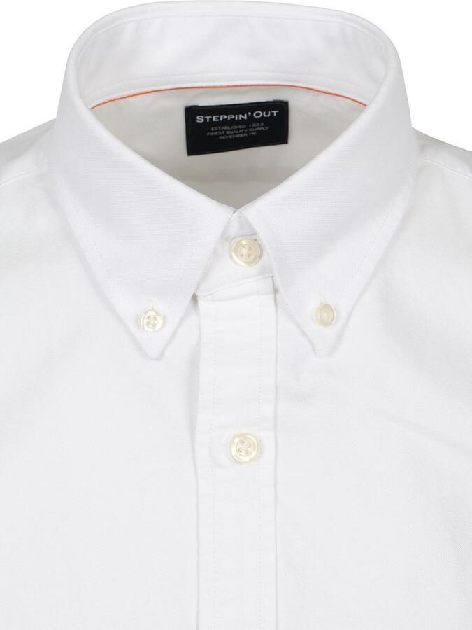Steppin' Out Short Sleeve Overhemd Oxford Yale Wit - Foto 2