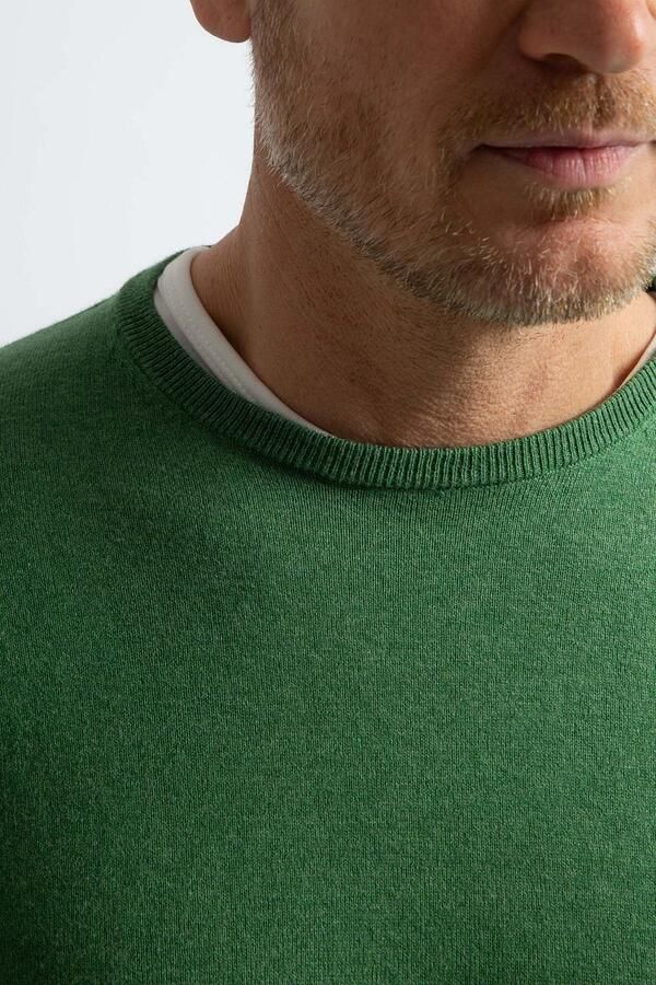 Steppin' Out Trui Cotton Cashmere Mid Groen - Foto 5