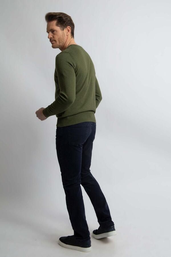 Steppin' Out Trui Cotton Cashmere Olijfgroen - Foto 4