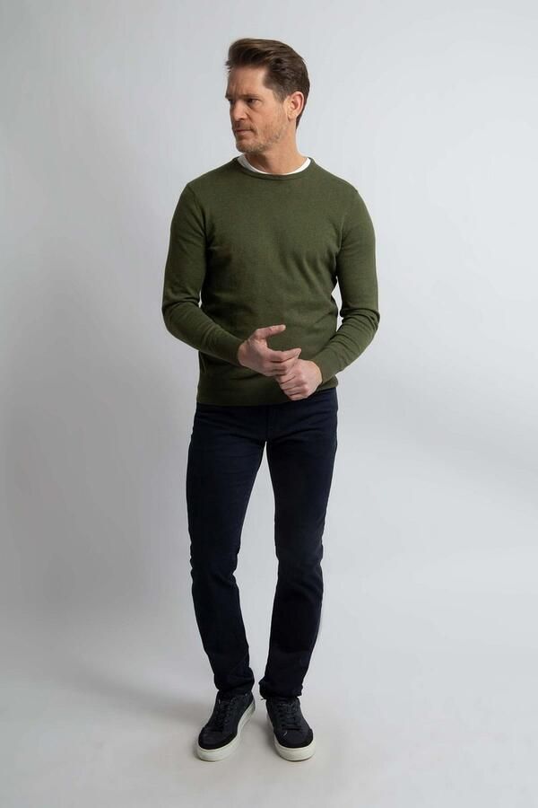 Steppin' Out Trui Cotton Cashmere Olijfgroen - Foto 5