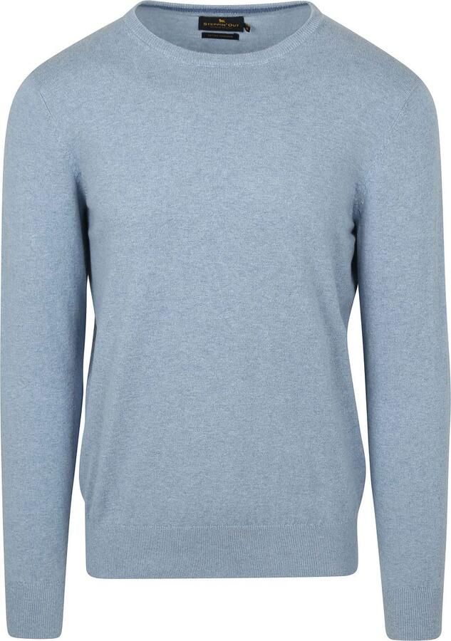Steppin' Out Trui Cotton Cashmere Sky Blauw