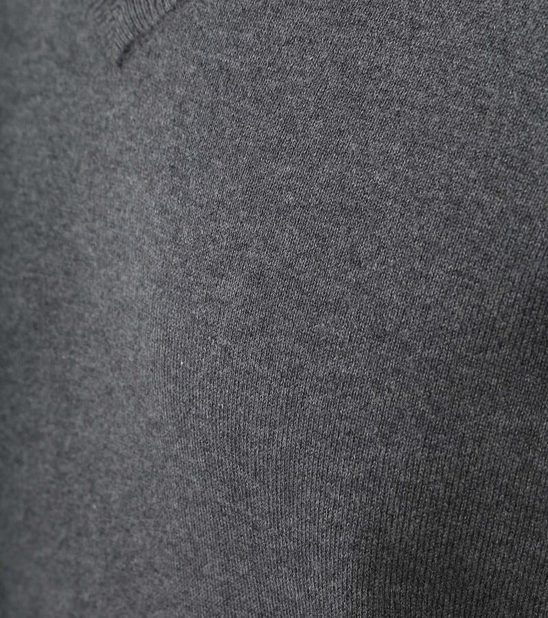 Steppin' Out Trui Cotton Cashmere V-hals Antraciet Melange - Foto 2