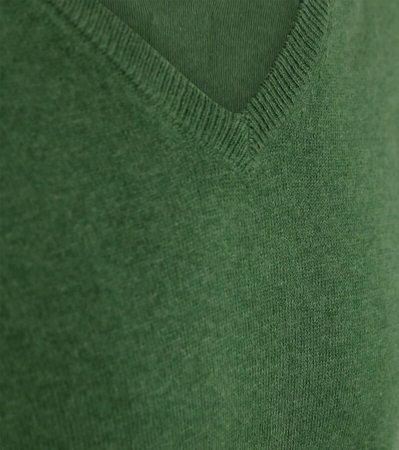 Steppin' Out Trui Cotton Cashmere V-hals Groen