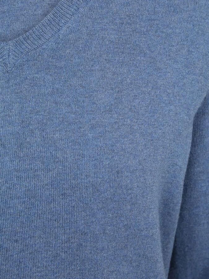 Steppin' Out Trui Cotton Cashmere V-hals Indigo Blauw - Foto 3