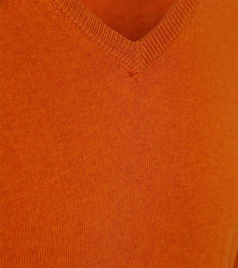 Steppin' Out Trui Cotton Cashmere V-hals Oranje - Foto 2
