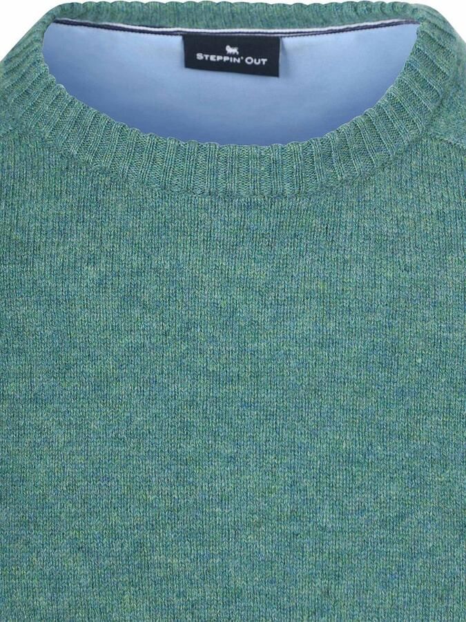Steppin' Out Trui Lamswol Aqua Groen - Foto 2