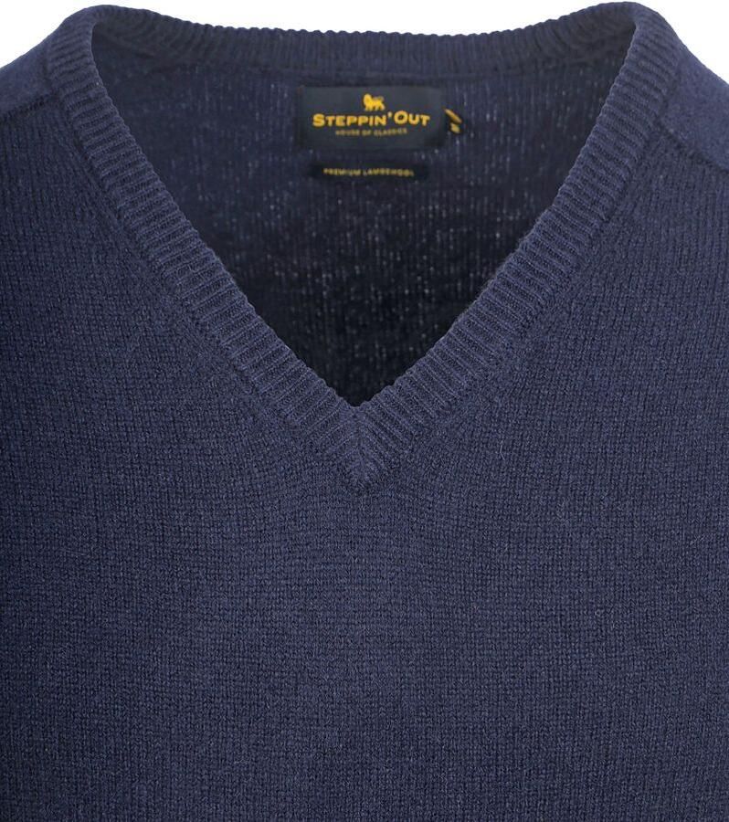 Steppin' Out Trui V-hals Lamswol Navy
