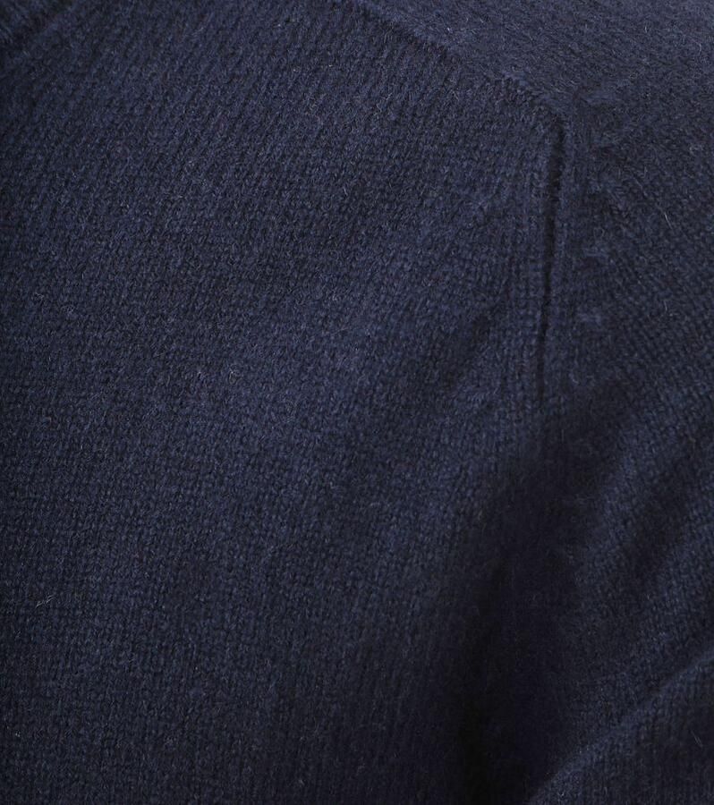 Steppin' Out Trui V-hals Lamswol Navy - Foto 2