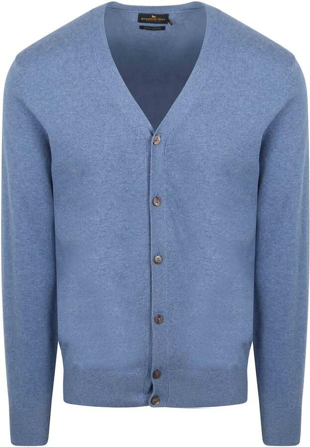 Steppin' Out Vest Cotton Cashmere Blauw