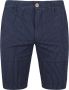 Suitable Aswin Short Donkerblauw Gestreept - Thumbnail 1