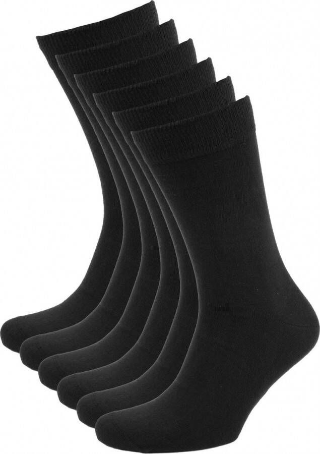 Suitable Bio Katoen Sokken Zwart 6-Pack