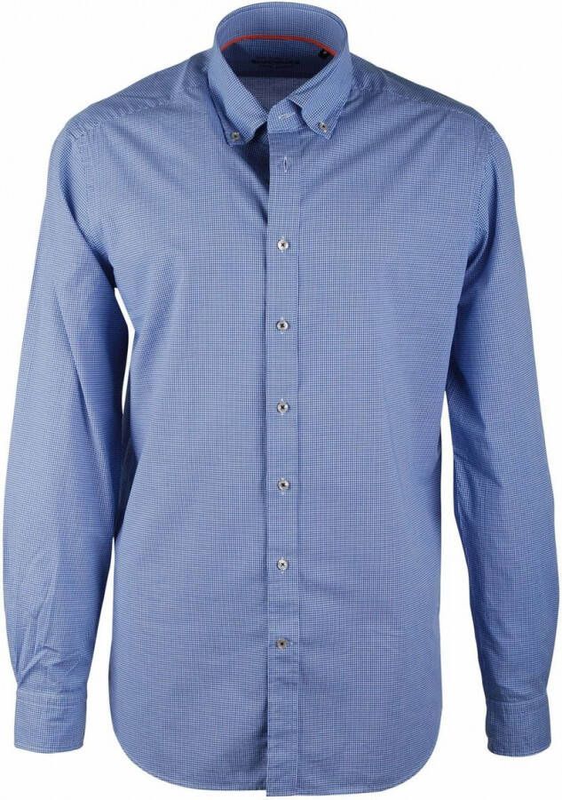 Suitable Blauw Geruit Overhemd