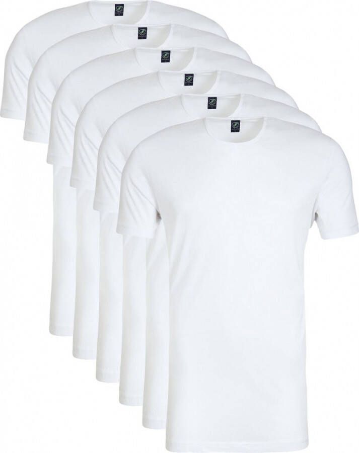 Suitable Obambo T-Shirt Ronde Hals Wit 6-Pack