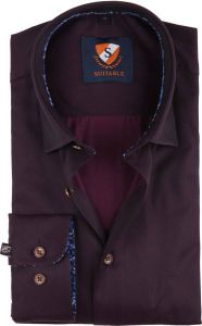 Suitable Overhemd Bordeaux 188-5
