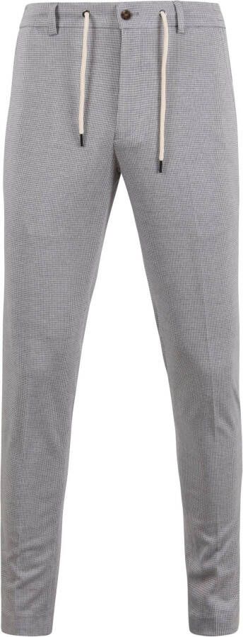 Suitable Pantalon Jersey Pied De Poule Grijs