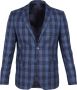 Suitable Blazer Prestige Colbert Amqui Ruit Blauw - Thumbnail 1