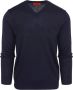 Suitable Pullover V-Hals Wol Donkerblauw - Thumbnail 1