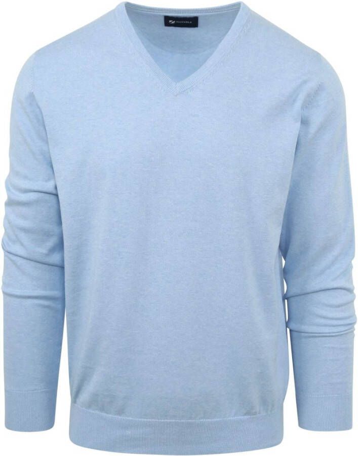 Suitable Pullover Vini V-Hals Lichtblauw