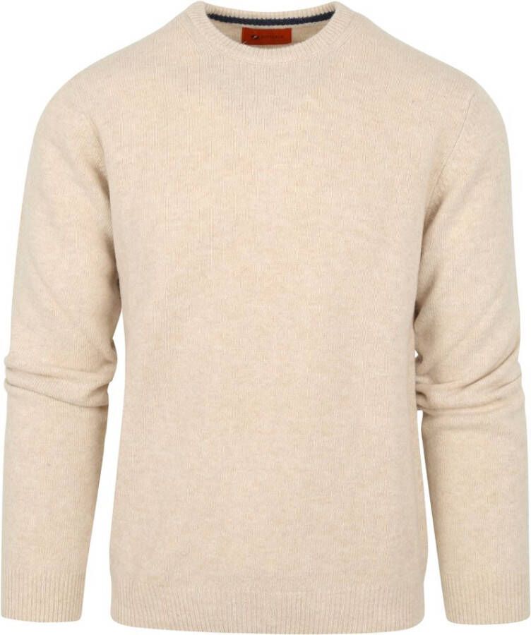 Suitable Pullover Wol O-Hals Beige