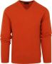 Suitable Pullover Wol V-Hals Oranje - Thumbnail 1