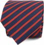 Suitable Stropdas Zijde Navy Rood Streep F82-1 - Thumbnail 1