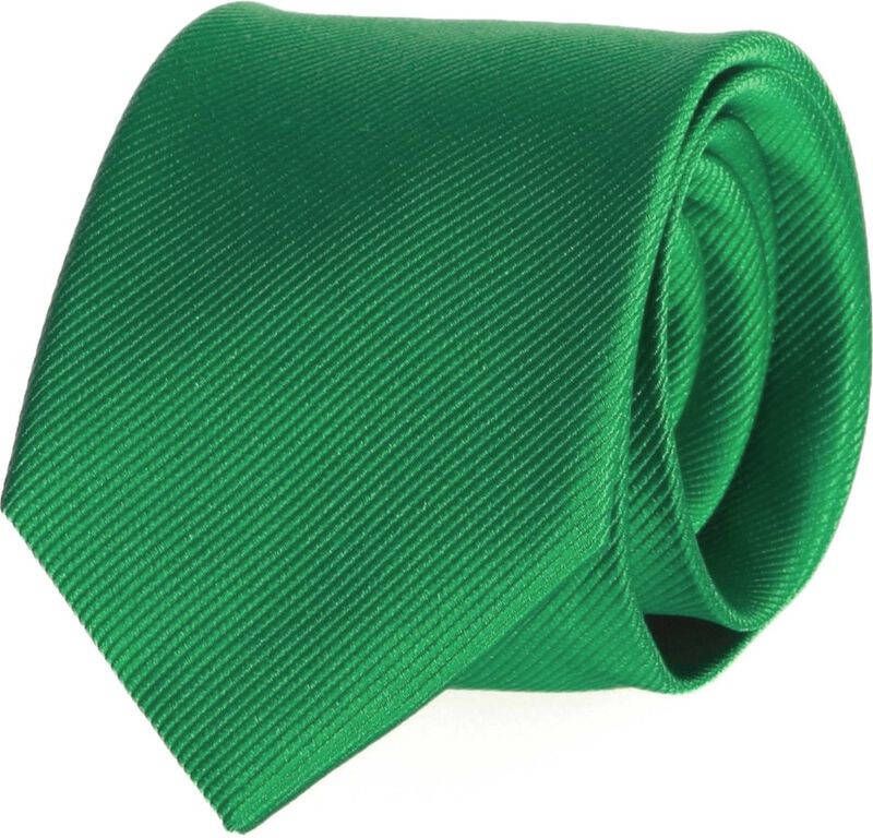 Suitable Stropdas Zijde Smaragd Groen Uni F68