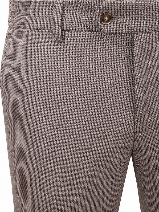 Suitable Broek Aiden Pantalon Houndstooth Tabacco - Foto 2
