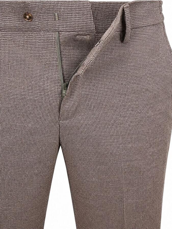 Suitable Broek Aiden Pantalon Houndstooth Tabacco - Foto 3