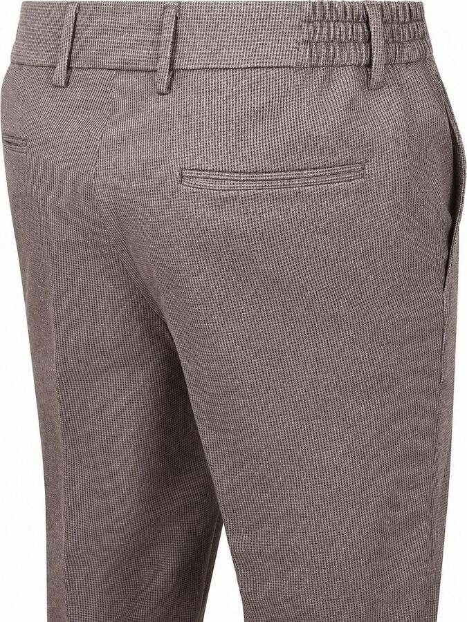 Suitable Broek Aiden Pantalon Houndstooth Tabacco - Foto 4