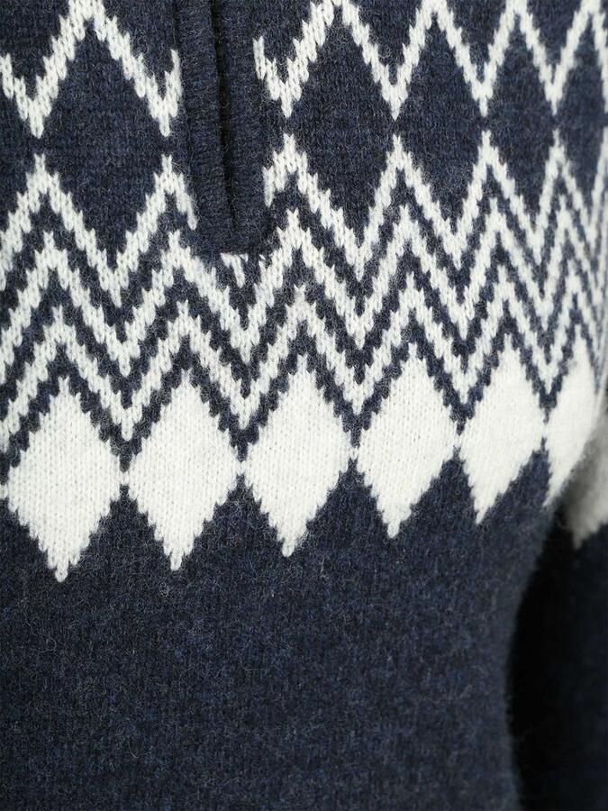 Suitable Avery Nordic Half Zip Trui Wolblend Navy