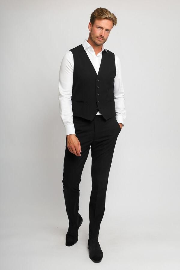 Suitable Blazer BASE Gilet Zwart - Foto 4