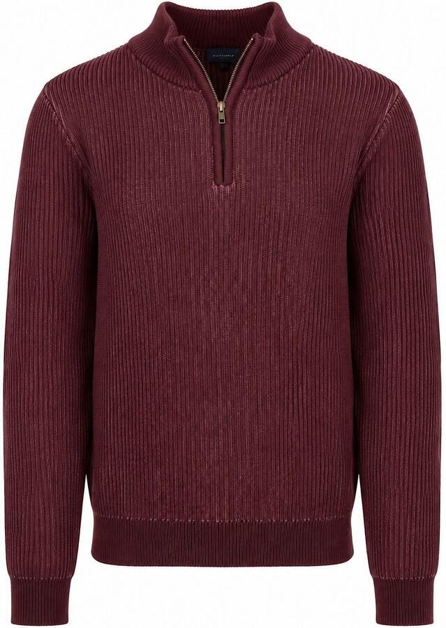 Suitable Bico Half Zip Trui Burgundy