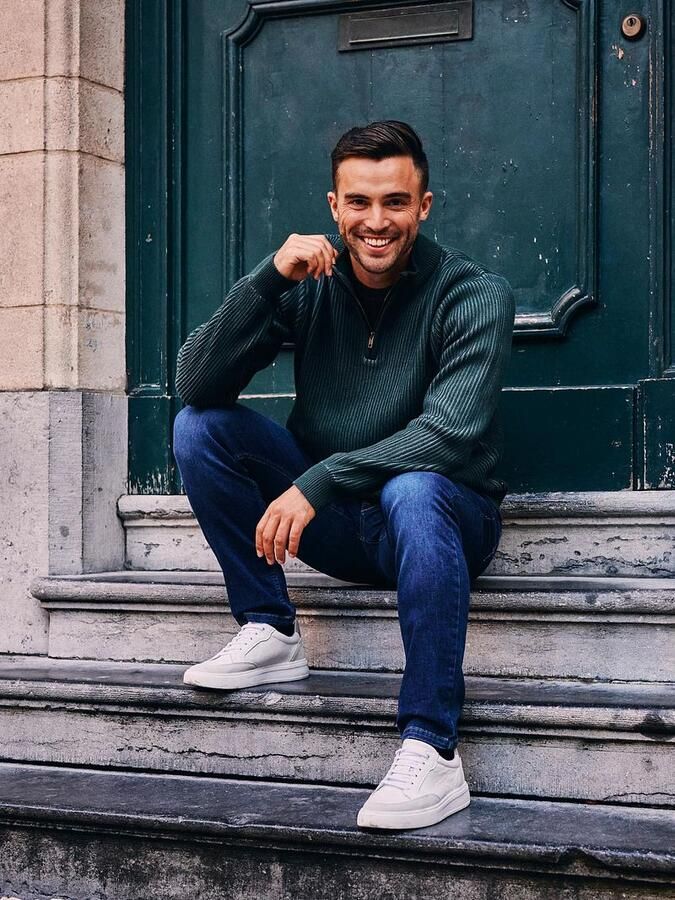Suitable Bico Half Zip Trui Donkergroen - Foto 4