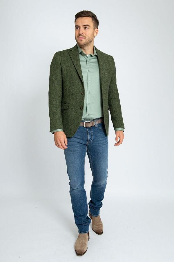 Suitable Birds Eye Colbert Merinowol Groen - Foto 4