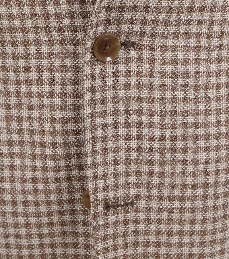 Suitable Blazer Grou Ruiten Beige - Foto 2