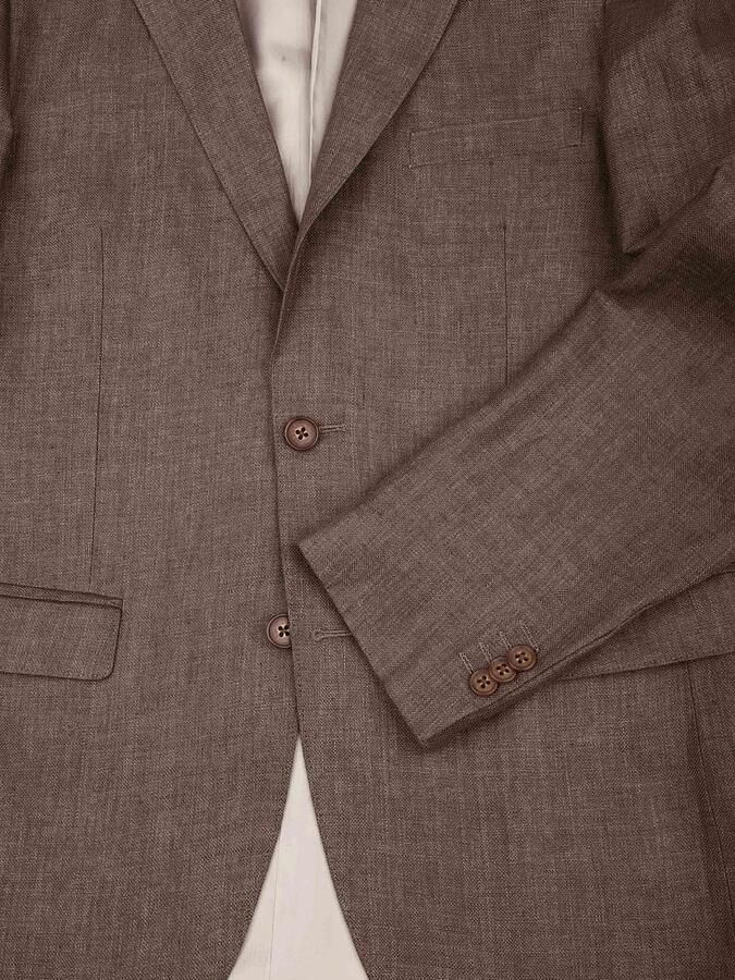 Suitable Blazer Linen Twill Bruin - Foto 5