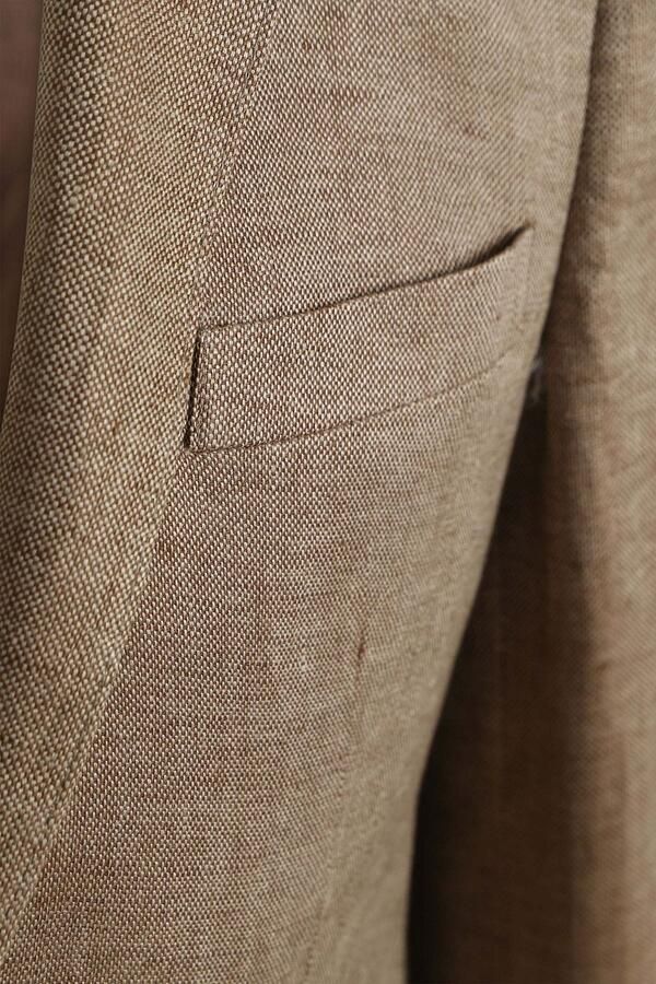 Suitable Blazer Linnen Panama Beige - Foto 4