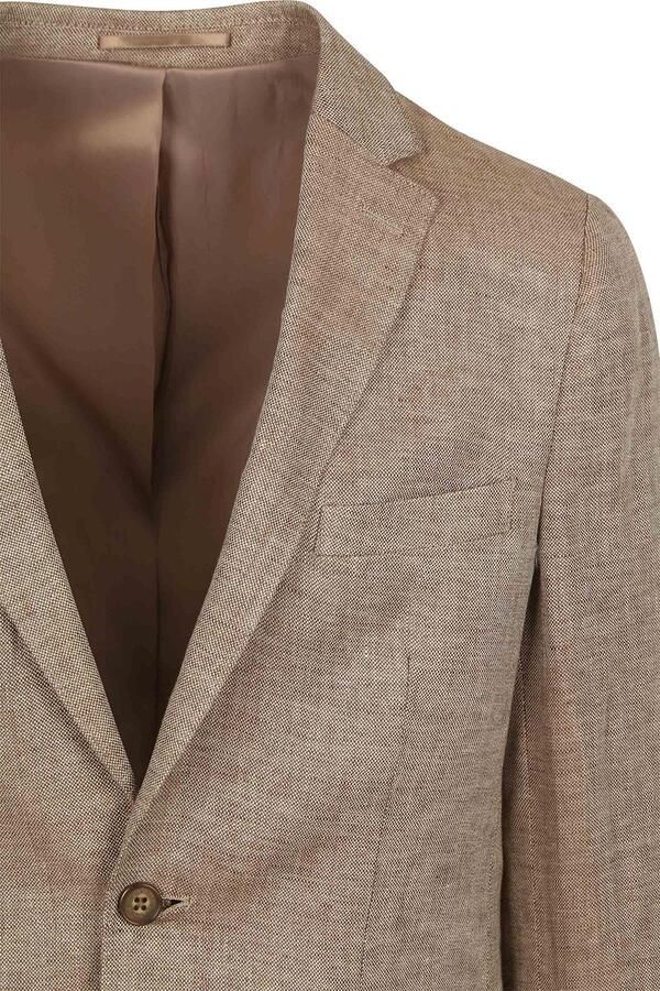 Suitable Blazer Linnen Panama Beige - Foto 5