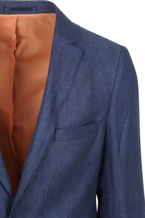 Suitable Blazer Linnen Panama Navy - Foto 3