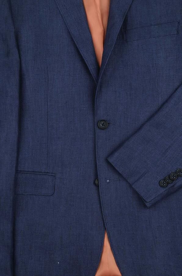Suitable Blazer Linnen Panama Navy - Foto 5
