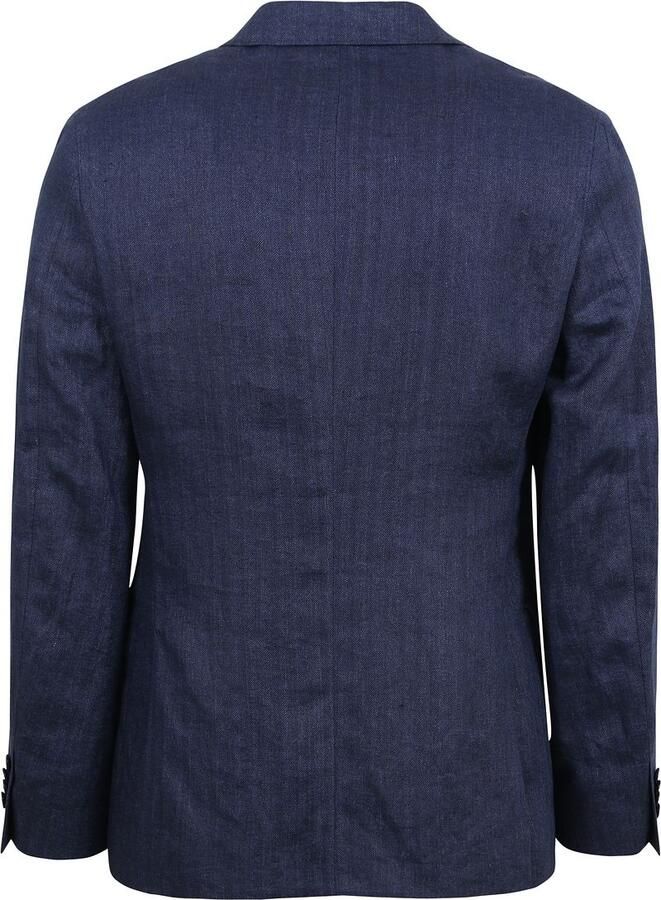 Suitable Blazer Linnen Royal Blauw - Foto 4