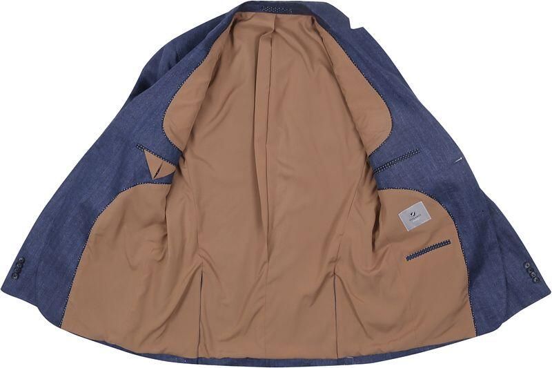 Suitable Blazer Linnen Royal Blauw - Foto 4