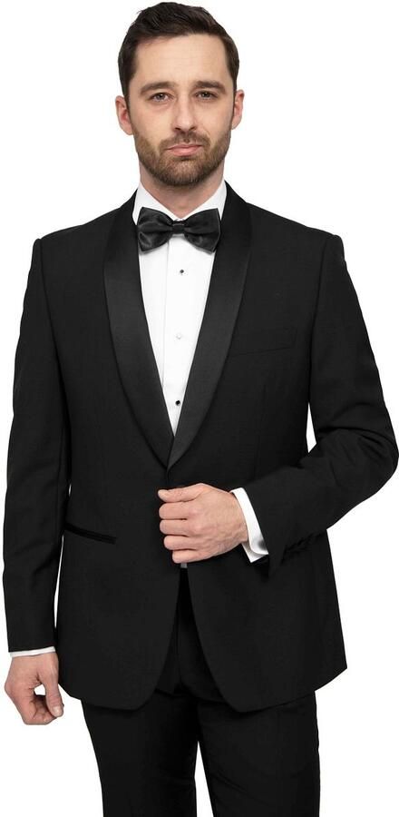 Suitable Blazer Manhatten Wolmix Zwart