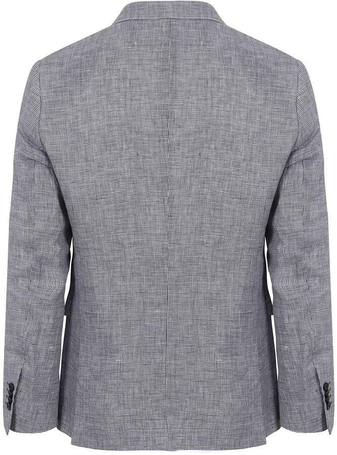 Suitable Blazer Pepita Linnen Blauw - Foto 4