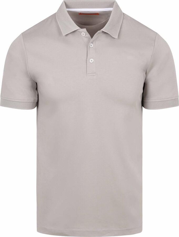Suitable Boris Liquid Poloshirt Greige - Foto 2